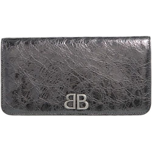 Portemonnaies - Logo Plaque Metallic Bifold Wallet - Gr. unisize - in - für Damen - Balenciaga - Modalova