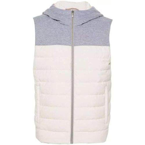 Grey Hooded Quilted Gilet - Größe 56 - gray - PESERICO - Modalova