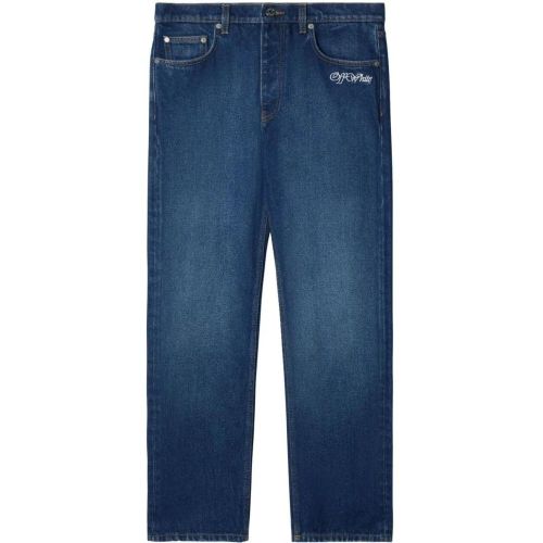 Blue Jeans With Logo - Größe 32 - Off-White - Modalova