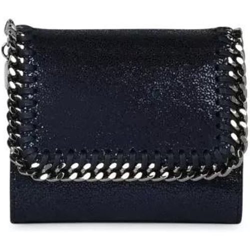 Portemonnaies - Small Falabella Tri-Fold' Blue Recycled Polyester - Gr. unisize - in - für Damen - Stella Mccartney - Modalova