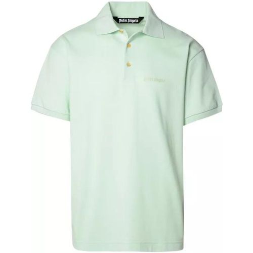Polo Shirt In Green Cotton - Größe L - green - Palm Angels - Modalova