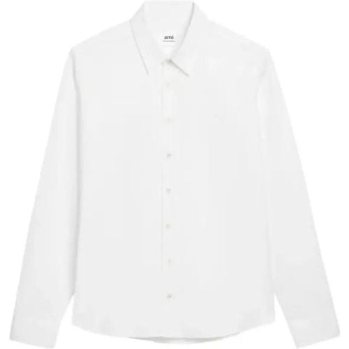 Logo-Embroidered Cotton Shirt - Größe M - AMI Paris - Modalova