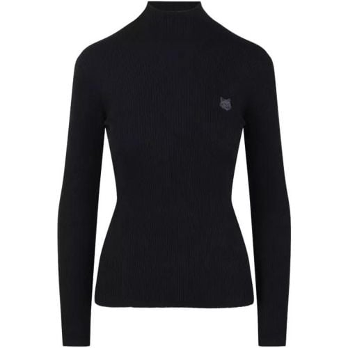 Bold Fox Head Patch Fine Ribbed Turtleneck - Größe L - Maison Kitsune - Modalova