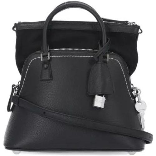 Shopper - Black Pebbled Leather Shoulder Bag - Gr. unisize - in - für Damen - Maison Margiela - Modalova