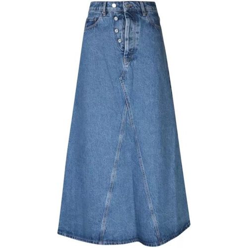 Overdyed Denim Skirt - Größe 36 - blue - Ganni - Modalova