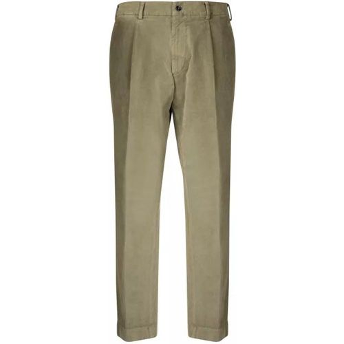 Cotton Blend Trousers - Größe 48 - green - Dell'oglio - Modalova