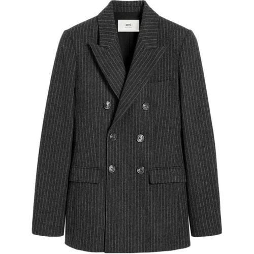 Gray Double-Breasted Jacket - Größe 36 - AMI Paris - Modalova