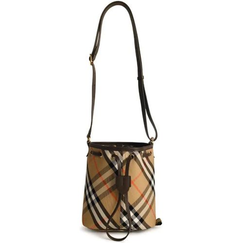 Shopper - Check' Bucket Bag In Beige Cotton Blend - Gr. unisize - in - für Damen - Burberry - Modalova