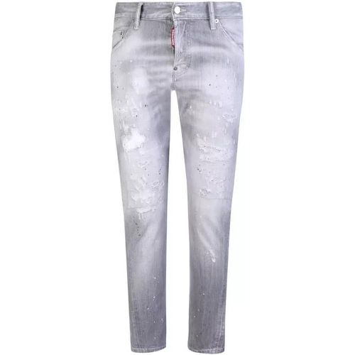 Light Grey Sexy Twist Distressed Jeans - Größe 46 - Dsquared2 - Modalova