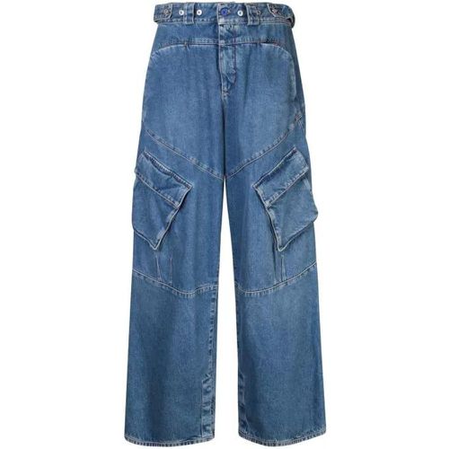 Wide Leg Blue Jeans - Größe S - blue - Marcelo Burlon - Modalova