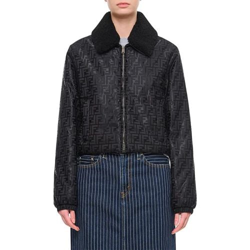 Front Zipped Ff Jacquard Jacket - Größe 40 - Fendi - Modalova