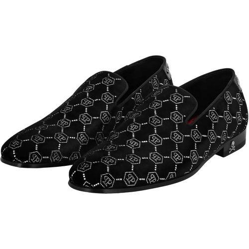 Slipper & Pantoletten - Loafer Monogram Mit Schmucksteinen - Gr. 39 (EU) - in - für Damen - Philipp Plein - Modalova