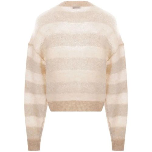 Wool Crewneck Sweater - Größe L - beige - BRUNELLO CUCINELLI - Modalova