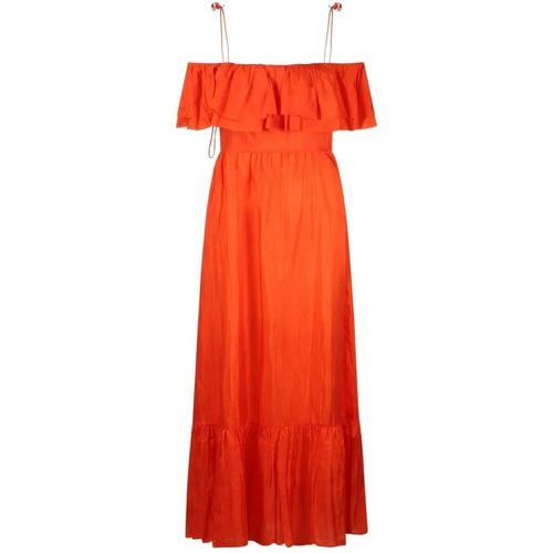 Ruffled Silk Long Dress - Größe S - The Rose Ibiza - Modalova