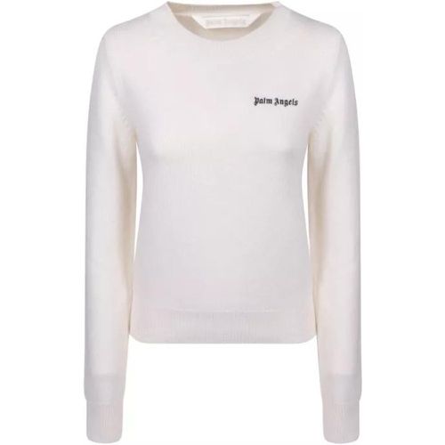 Classic Logo Sweater - Größe L - white - Palm Angels - Modalova