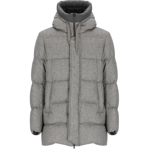 Cashmere And Silk Padded Bomber Jacket - Größe 52 - Herno - Modalova