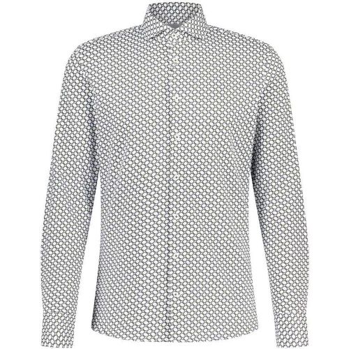 Slim-Fit Hemd mit Muster - Größe XL - white - fakts - Modalova