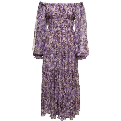 Mary' Purple Off-The-Shoulders Long Dress With Flo - Größe M - purple - Sabina Musayev - Modalova