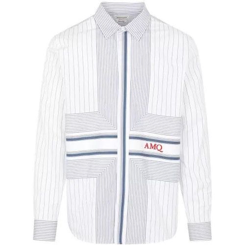 Striped Cotton Shirt - Größe 16 ,5 - alexander mcqueen - Modalova