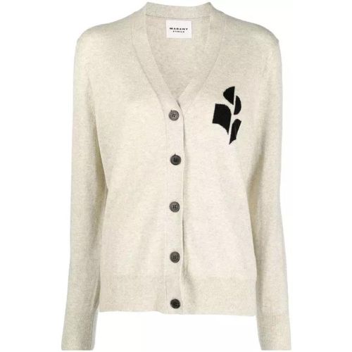 Logo-Intarsia Knitted Knitwear Cardigan - Größe 36 - Etoile Isabel Marant - Modalova