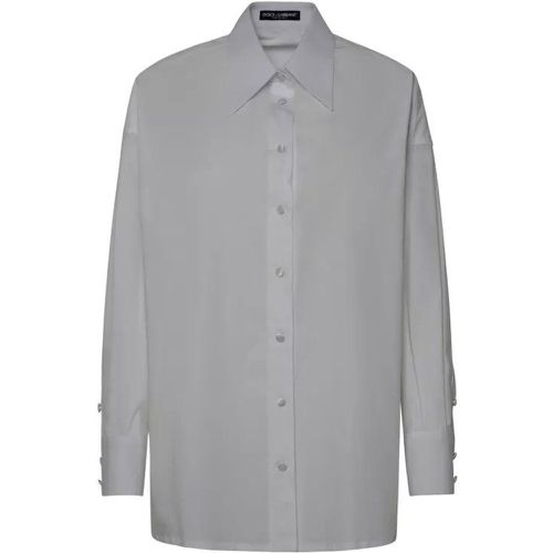 White Cotton Shirt - Größe 38 - gray - Dolce&Gabbana - Modalova