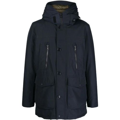 Midnight Blue Jacket With Logo - Größe L - Woolrich - Modalova