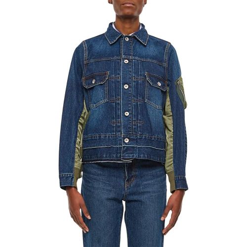 Denim X Nylon Twill Jacket - Größe 1 - Sacai - Modalova