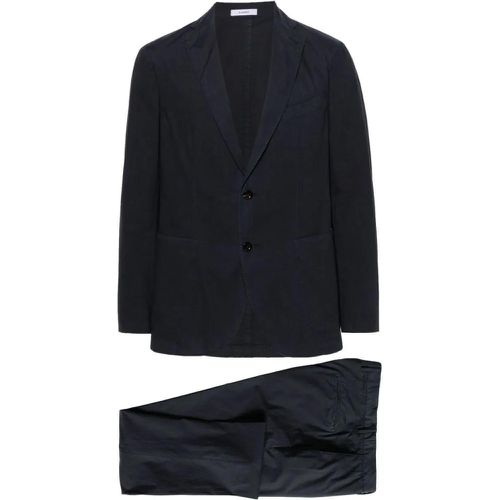 Navy Blue Cotton Suit - Größe 54 - blau - Boglioli - Modalova