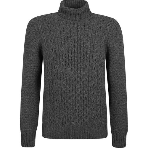 Anthracite Cable Knit Sweater - Größe 52 - Drumohr - Modalova