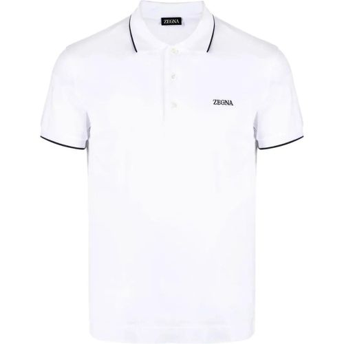 Embroidered-Logo Polo Shirt - Größe 48 - Zegna - Modalova