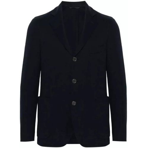 Blue Single-Breasted Cotton Blazer - Größe 56 - PESERICO - Modalova