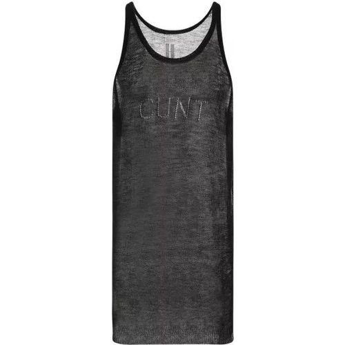 Black Wool Cunt Tank Top - Größe ONE SIZE - Rick Owens - Modalova