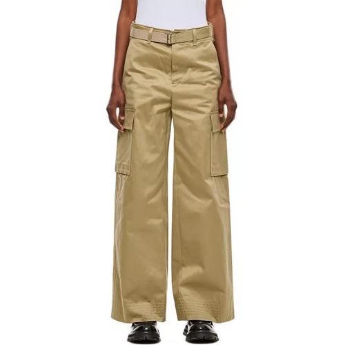 Cotton Gabardine Pants - Größe 1 - brown - Sacai - Modalova