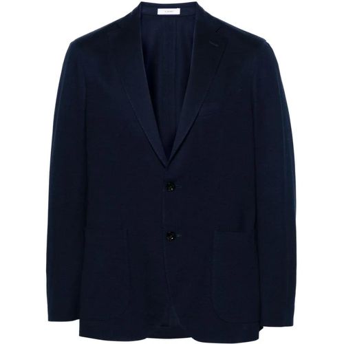 Navy Blue Cotton Jacket - Größe 56 - blau - Boglioli - Modalova