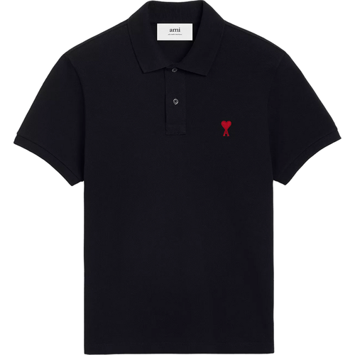 Polo-Shirt mit rotem Ami de Coeur Logo - Größe M - AMI Paris - Modalova