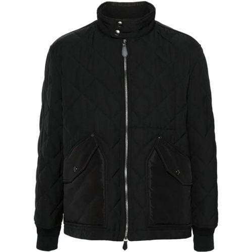 Quilted Zip-Up Jacket With Contrast Details - Größe M - Burberry - Modalova