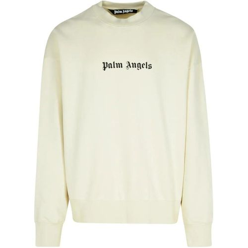 Cream Cotton Sweatshirt - Größe L - weiß - Palm Angels - Modalova