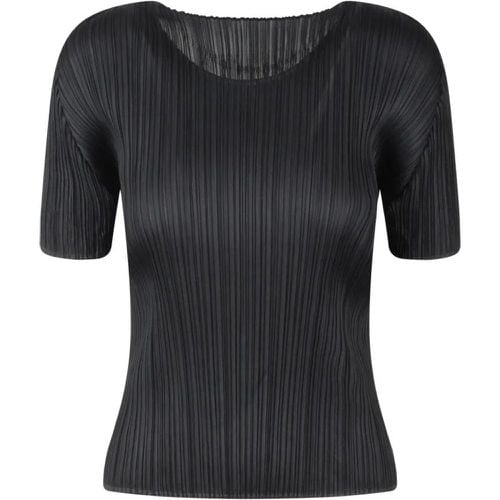 Pleated T-Shirt - Größe 3 - ISSEY MIYAKE PLEATS PLEASE - Modalova