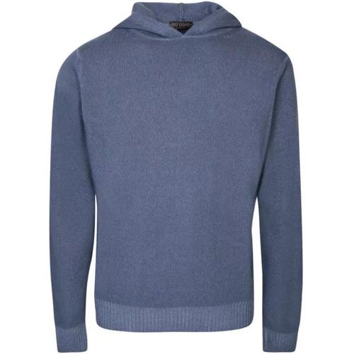 Blue Hood Pullover - Größe 48 - blue - Dell'oglio - Modalova
