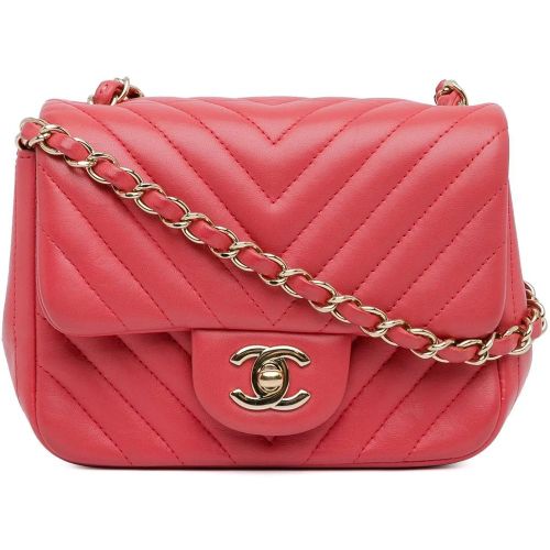 Shopper - Mini Square Classic Chevron Lambskin Single Flap - Gr. unisize - in - für Damen - Chanel - Modalova