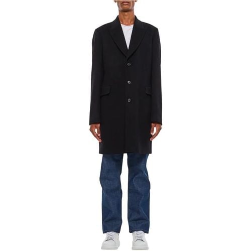 Black Single-Breasted Overcoat - Größe 52 - Paul Smith - Modalova