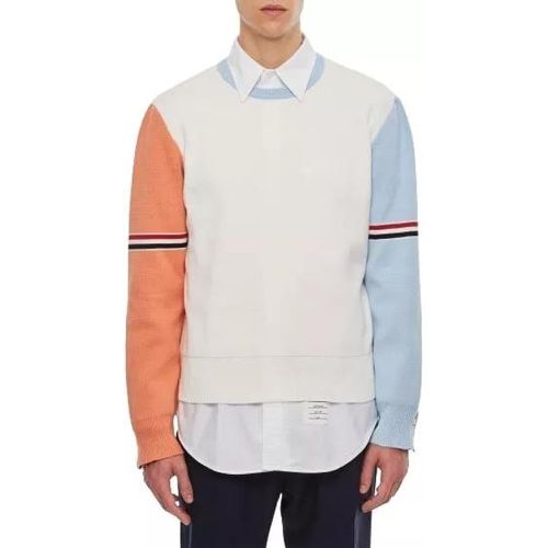 Bar Stripe Cotton Crewneck Pullover - Größe 3 - Thom Browne - Modalova