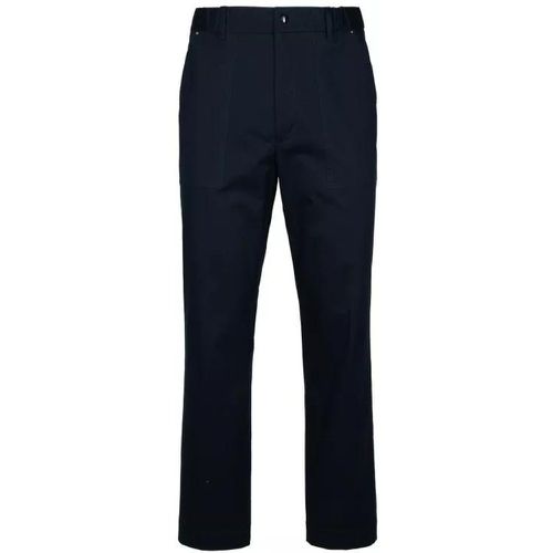 Navy Cotton Trousers - Größe 46 - Moncler - Modalova