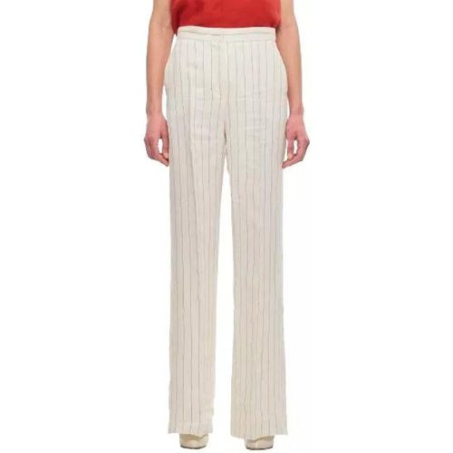 Pinstriped Linen Trousers - Größe 42 - white - Max Mara - Modalova
