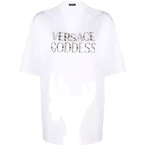 Goddess-Print T-Shirt - Größe 40 - white - Versace - Modalova