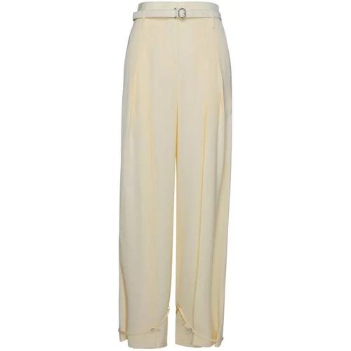 Cream Silk Blend Trousers - Größe 36 - Jil Sander - Modalova