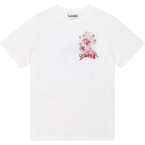 T-shirt white - Größe XS - Ganni - Modalova