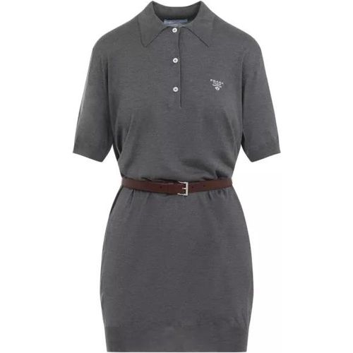 Slate Grey Silk Dress - Größe 40 - Prada - Modalova