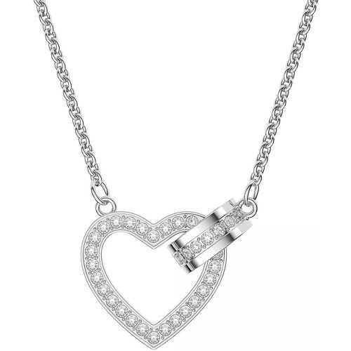 Halskette - Lovely Heart Rhodium plated - Gr. unisize - in Silber - für Damen - Swarovski - Modalova