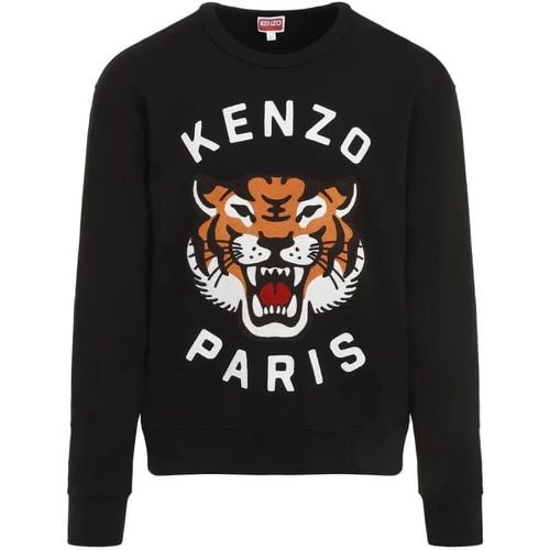 Lucky Tiger Black Cotton Sweatshirt - Größe L - Kenzo - Modalova